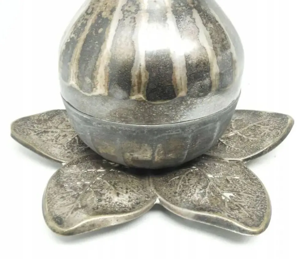 Sucrier, Art Déco, laiton argenté, Szandrik, Hongrie, années 1930