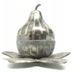 Sucrier, Art Déco, laiton argenté, Szandrik, Hongrie, années 1930