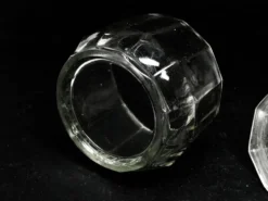 Sucrier, Art Déco, verre pressé, Allemagne, années 1950