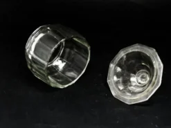 Sucrier, Art Déco, verre pressé, Allemagne, années 1950