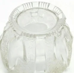 Sucrier Art Déco, verre pressé, Allemagne, années 1950