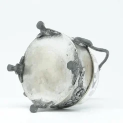 Sucrier Art Nouveau, en laiton argenté, Pologne, années 1920