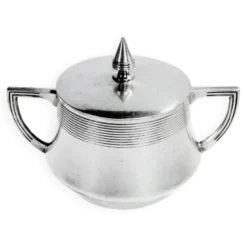 Sucrier Art Nouveau, en laiton argenté, WMF, Allemagne, début du 20e siècle