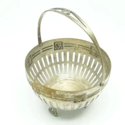 Sucrier, Art Nouveau, laiton argenté, Suède, début du 20e siècle