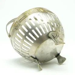 Sucrier, Art Nouveau, laiton argenté, Suède, début du 20e siècle
