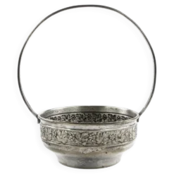 Sucrier Art Nouveau, métal argenté, Suède, début du 20e siècle