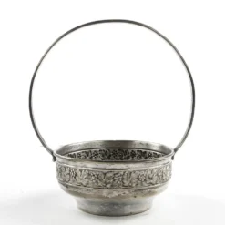 Sucrier Art Nouveau, métal argenté, Suède, début du 20e siècle
