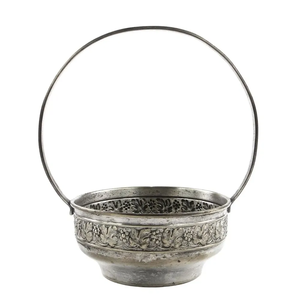 Sucrier Art Nouveau, métal argenté, Suède, début du 20e siècle
