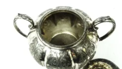 Sucrier Art Nouveau, étain, France, début du 20e siècle