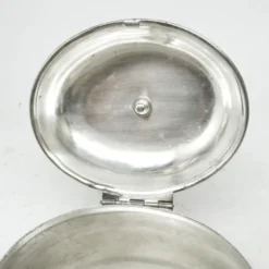 Sucrier Biedermeier, en laiton argenté, Pologne, 19e siècle
