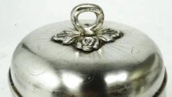 Sucrier Biedermeier, en laiton argenté, Pologne, 19e siècle