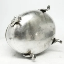 Sucrier Biedermeier, en laiton argenté, Pologne, 19e siècle