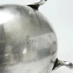 Sucrier Biedermeier, en laiton argenté, Pologne, 19e siècle