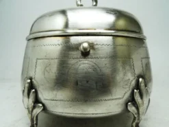 Sucrier Biedermeier, en laiton argenté, Pologne, 19e siècle