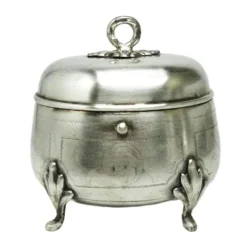Sucrier Biedermeier, en laiton argenté, Pologne, 19e siècle