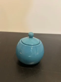 Sucrier bleu vintage
