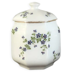 Sucrier / bonbonnière en porcelaine de Limoges Bernardaud décor barbeau