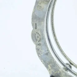 Sucrier Éclectisme, verre, laiton argenté, Bracia Henneberg, Pologne, années 1920.
