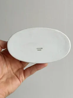Sucrier à couvercle en porcelaine de Limoges