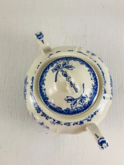 Sucrier Couvert Villeroy et Boch Mettlach Burgenland bleu