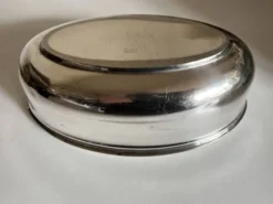 Sucrier de palace design italien 1960 métal argenté Broggi