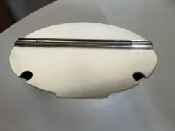 Sucrier de palace design italien 1960 métal argenté Broggi