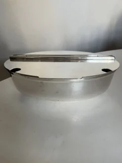 Sucrier de palace design italien 1960 métal argenté Broggi