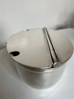 Sucrier de palace design italien 1960 métal argenté Broggi