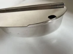 Sucrier de palace design italien 1960 métal argenté Broggi