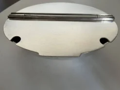 Sucrier de palace design italien 1960 métal argenté Broggi