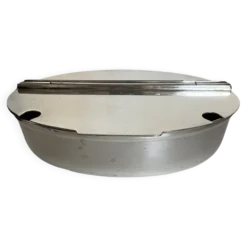 Sucrier de palace design italien 1960 métal argenté Broggi
