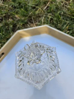 Sucrier en cristal taillé