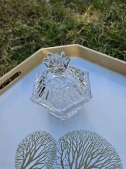 Sucrier en cristal taillé