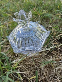 Sucrier en cristal taillé