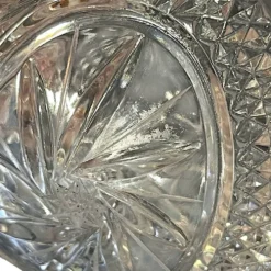 sucrier en cristal taillé avec couvercle Motif Pinwheel bonbonnière cristal