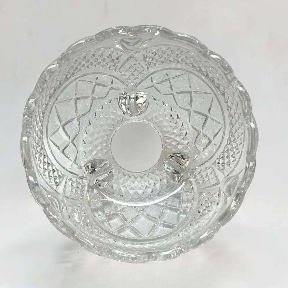 sucrier en cristal taillé avec couvercle Motif Pinwheel bonbonnière cristal