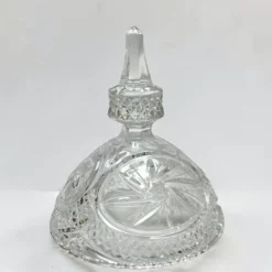 sucrier en cristal taillé avec couvercle Motif Pinwheel bonbonnière cristal