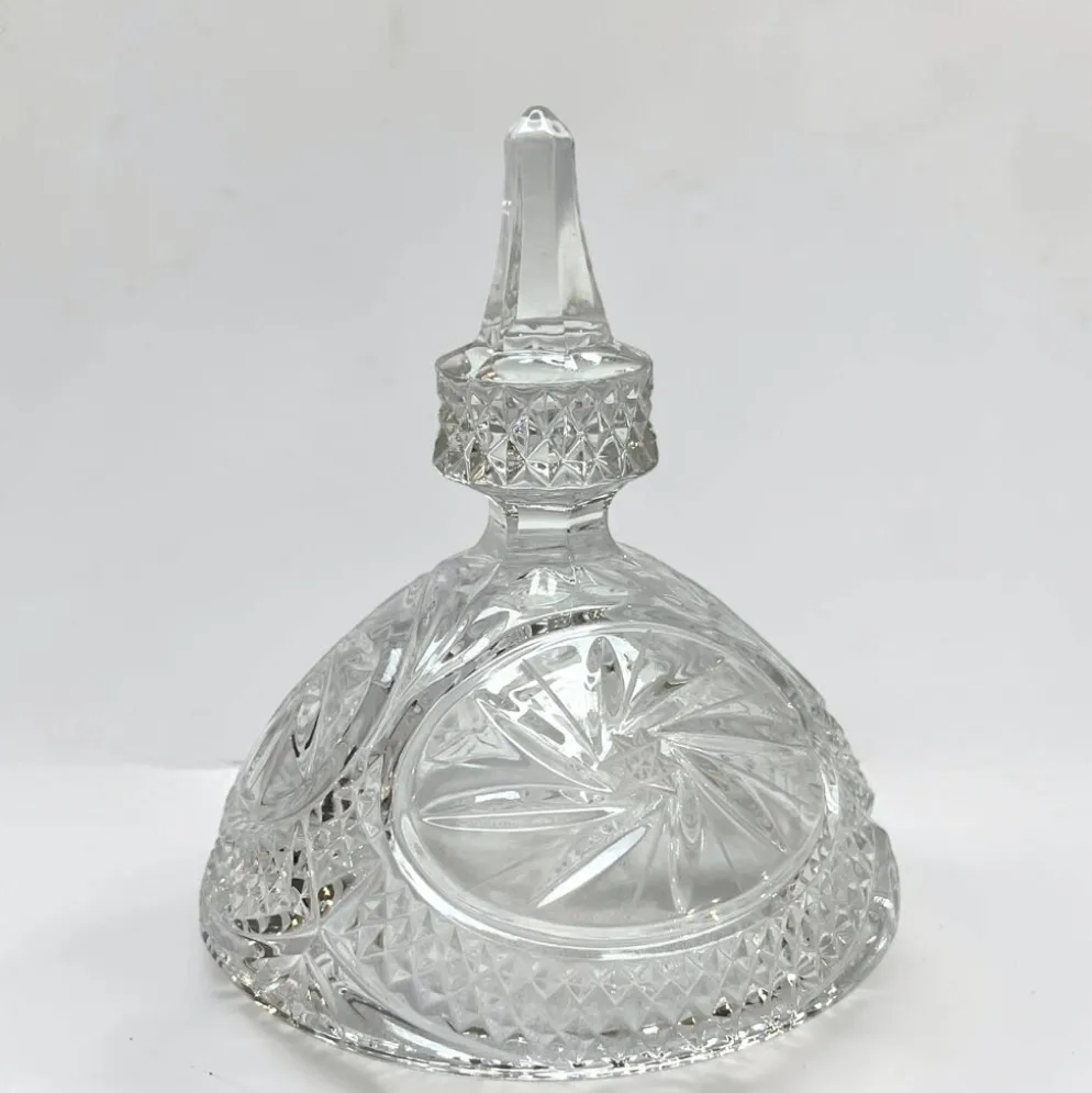 sucrier en cristal taillé avec couvercle Motif Pinwheel bonbonnière cristal