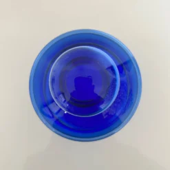 Sucrier en verre bleu