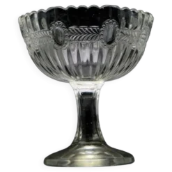 Sucrier en verre pressé en forme de panier, Ząbkowice, Pologne, années 1970