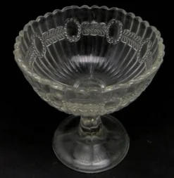 Sucrier en verre pressé en forme de panier, Ząbkowice, Pologne, années 1970