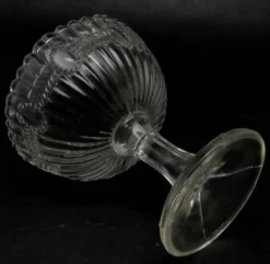 Sucrier en verre pressé en forme de panier, Ząbkowice, Pologne, années 1970