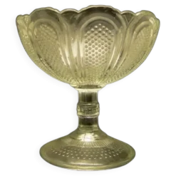 Sucrier en verre pressé, Ząbkowice, Pologne, années 1970