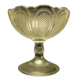 Sucrier en verre pressé, Ząbkowice, Pologne, années 1970