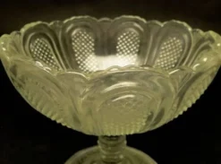 Sucrier en verre pressé, Ząbkowice, Pologne, années 1970