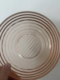 Sucrier en verre rose