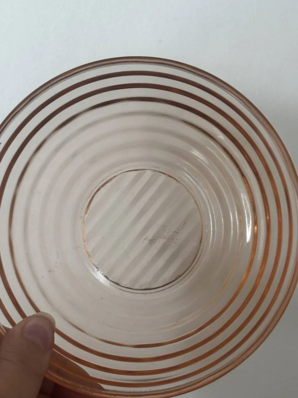 Sucrier en verre rose