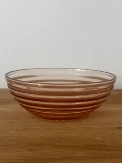 Sucrier en verre rose