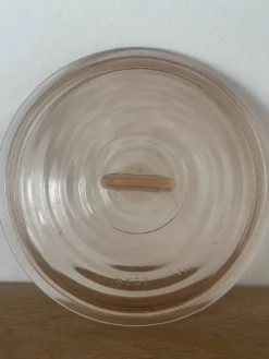 Sucrier en verre rose