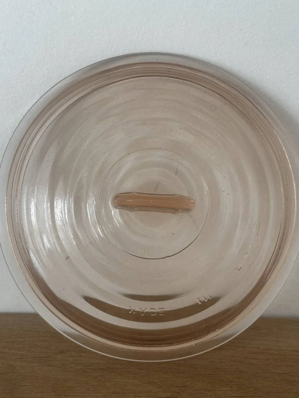 Sucrier en verre rose